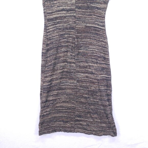Ruby Rox Women Brown Marl Striped Cowl Neck Sleeveless Mid Dress Size M - Picture 15 of 16